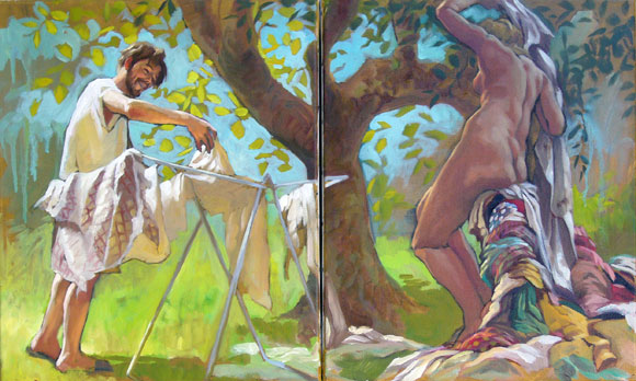 Laundry, oil on canvas, 60x40cm, 2010