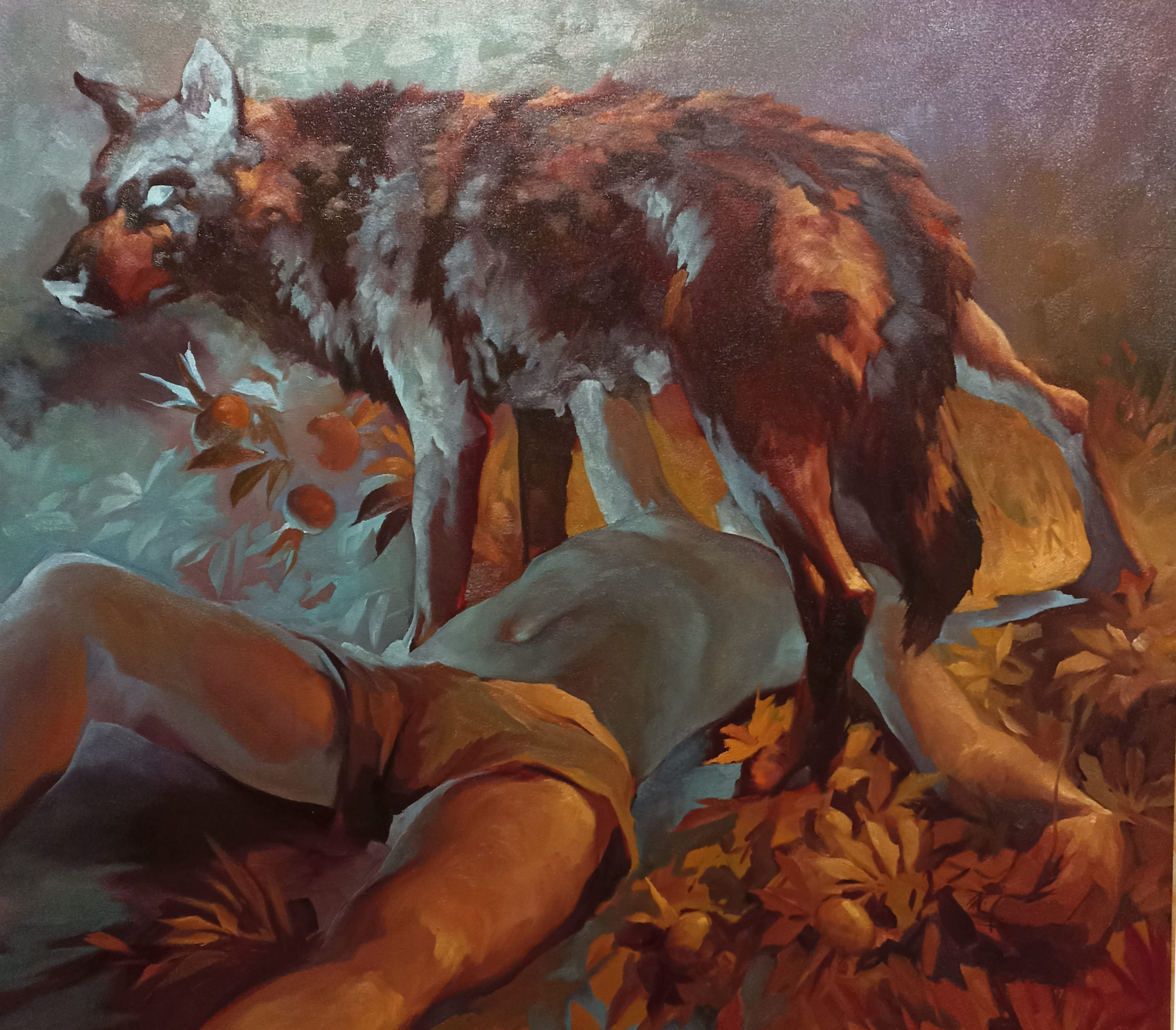 Romuluinen, oil on canvas, 110x80cm, 2022