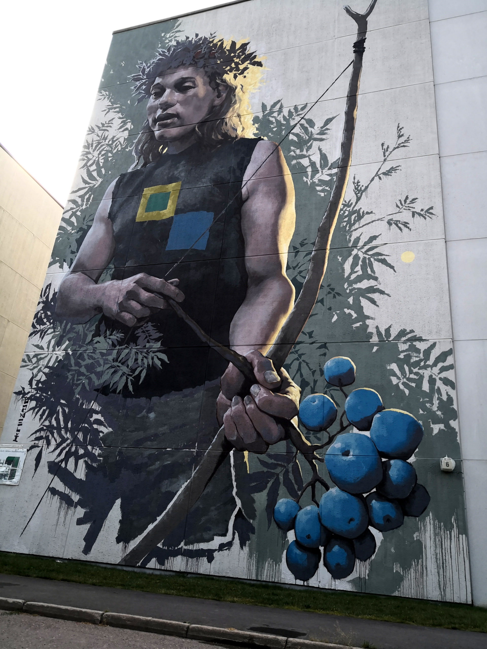 fertile arrows, Länsimäki, 24x12m, 2018, wallpaint&spray