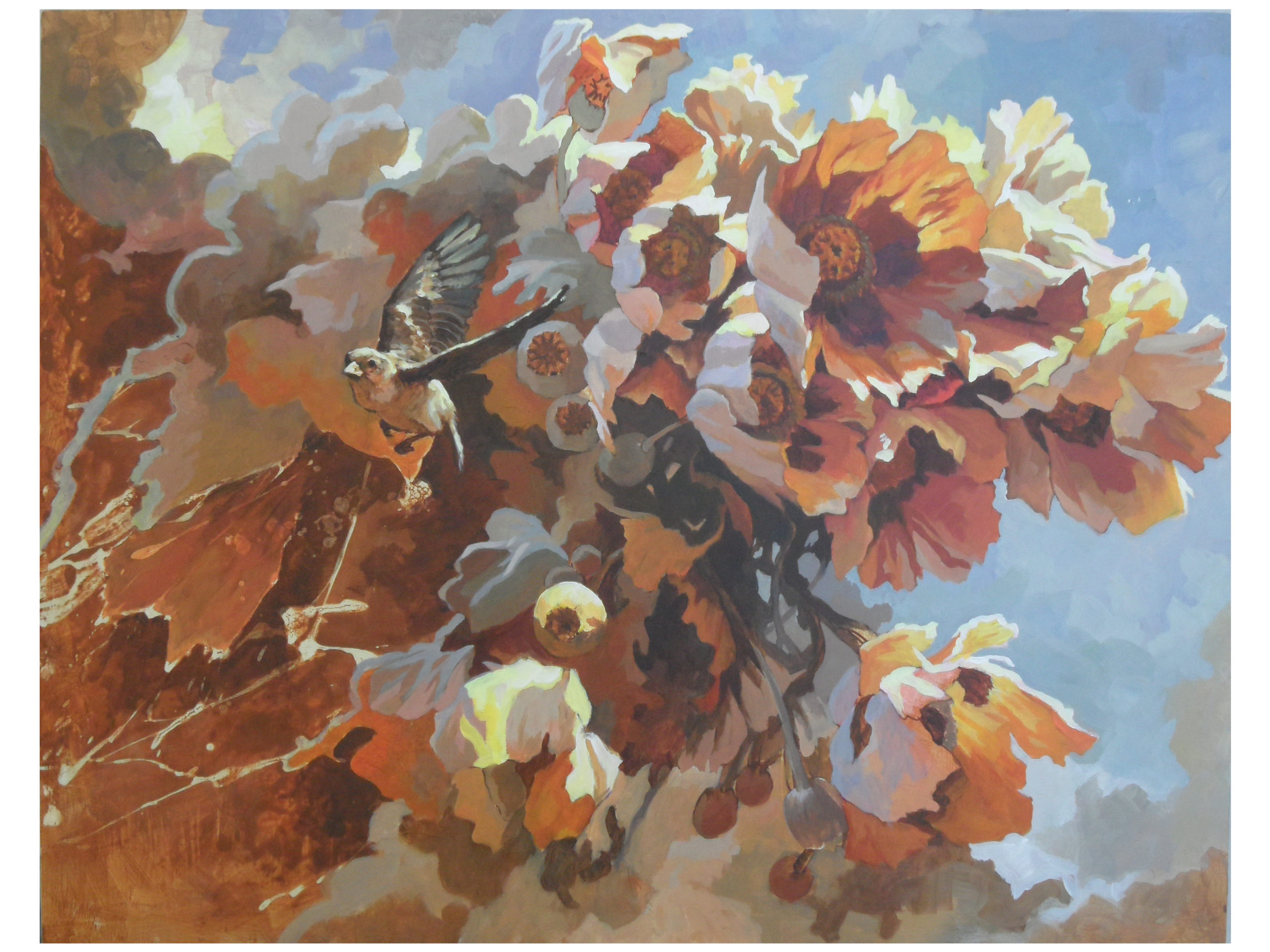 kuukunanmuna, oil on ply, 80x100cm, 2013