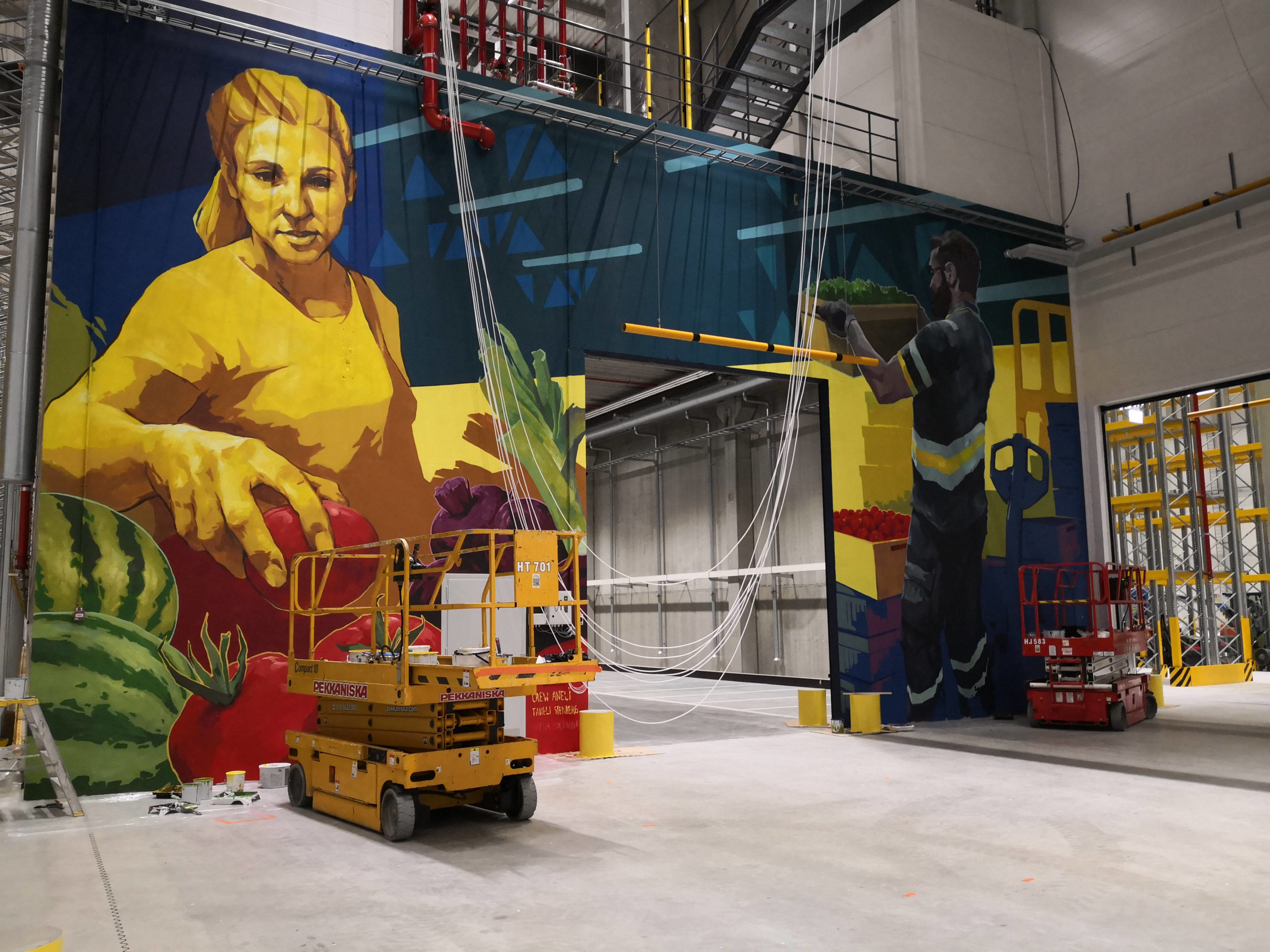 commission for LIDL together with Anetta Lukjanova, 2020, 15x8m, wallpaint